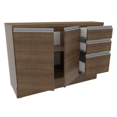 Balcão de Pia Glamy 2 Portas 3 Gavetas Rustic Madesa
