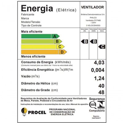 Ventilador De Mesa/coluna Philco 40cm Pvt466 Preto 220v