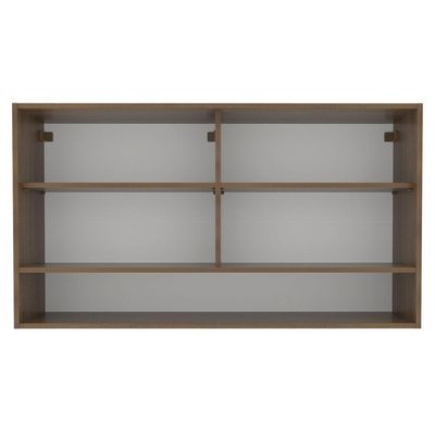 Armário Aéreo Glamy 2 Portas Quadrato 1 Nicho Rustic Madesa