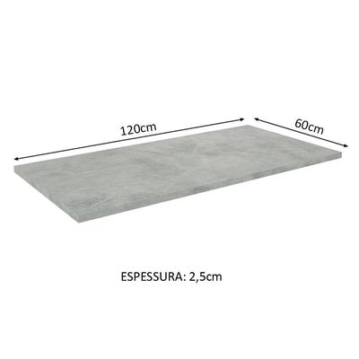 Tampo Para Balcão de Pia de 120X60cm Glamy Lux e Stella Mood