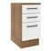 Balcão Agata 40 Cm 3 Gavetas - Rustic/branco Rustic/branco