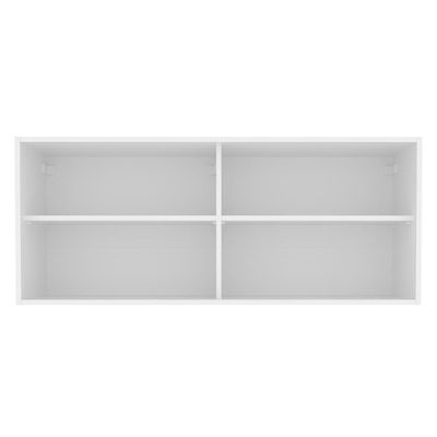 Armário Aéreo Glamy 2 Portas de Vidro Quadrato Branco Madesa