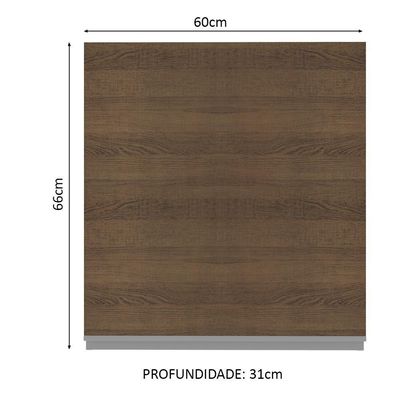 Aéreo Glamy 60cm 1 Porta Rustic/Branco Madesa