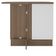Balcão de Canto Stella 1 Porta Rustic/branco Madesa