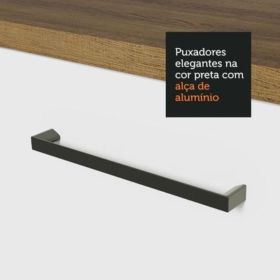 Balcão De Pia Cozinha 1 Porta E 2 Gavetas (com Tampo) Rustic/branco Agata Madesa Rustic/branco