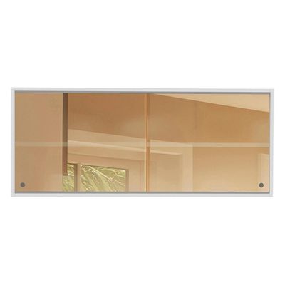 Armário Aéreo Glamy 2 Portas de Correr de Vidro Branco