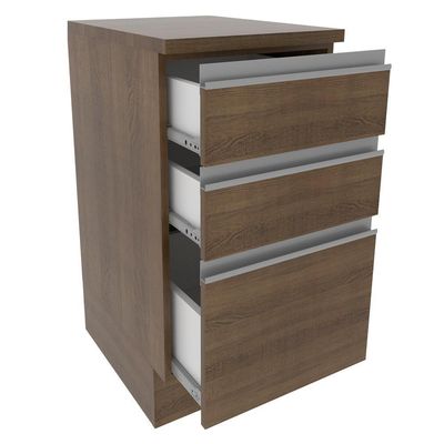 Balcão Glamy 40cm 3 Gavetas Rustic Madesa