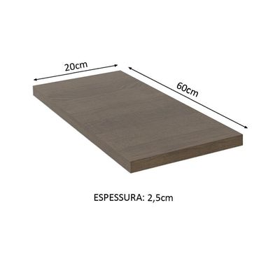 Tampo para Balcão Lux de 20 X 60 Cm Madesa Rustic