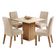 Sala de Jantar Evelin Mesa Tampo de Vidro Com 4 Cadeiras