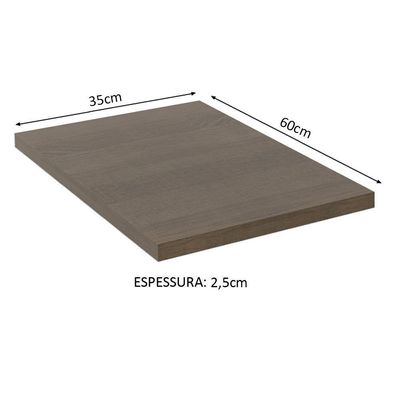 Tampo para Balcão Lux de 35 X 60 Cm Madesa Rustic