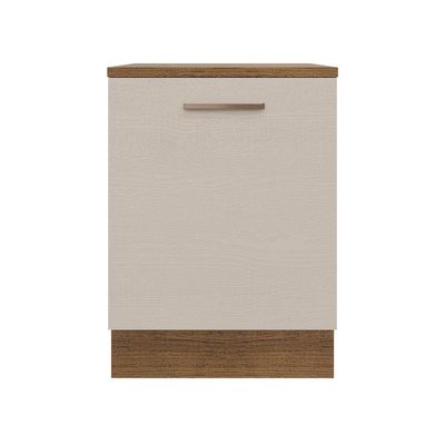 Balcão 60 Cm 1 Porta Rustic/crema Agata Madesa Rustic/crema