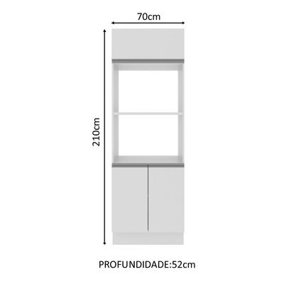 Torre Quente 2 Fornos Madesa Acordes 100% MDF Portas Branco
