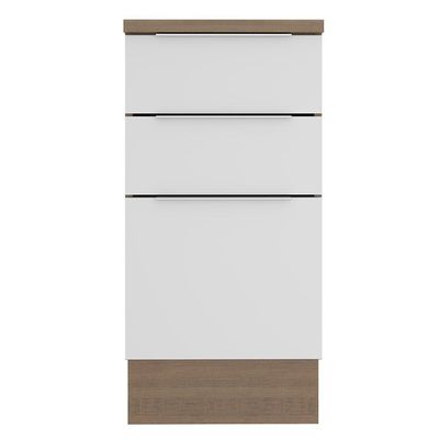 Balcão Stella 3 Gavetas Rustic/branco Madesa