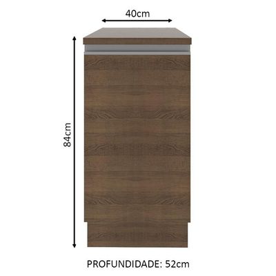 Balcão Glamy 40cm 1 Porta Rustic Madesa