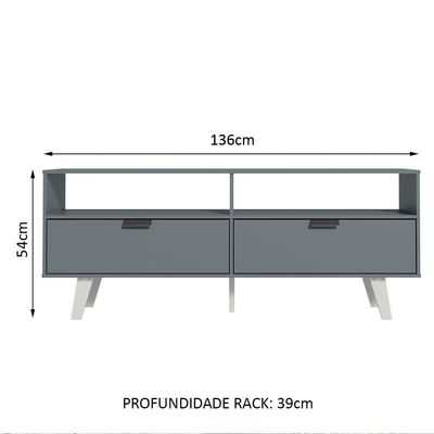 Rack para Tv até 55 Polegadas Madesa Oslo com 2 Portas