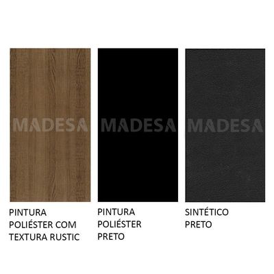 Sala de Jantar Moni Mesa Tampo de Vidro 2 Cadeiras Madesa