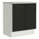 Balcão de Cozinha Agata 70cm 2 Portas Branco Preto