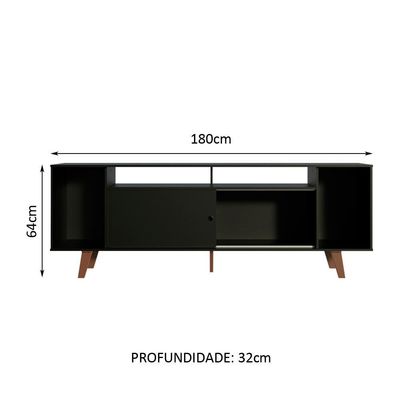 Rack para Tv 65 Polegadas Cancun com Pés Madesa 70088N5ZPP