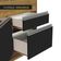 Balcão Pia Glamy 150Cm 2 Porta Gaveta sem Tampo Rustic Preto