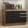 Balcão de Pia Glamy 2 Portas 3 Gavetas Rustic/preto Madesa