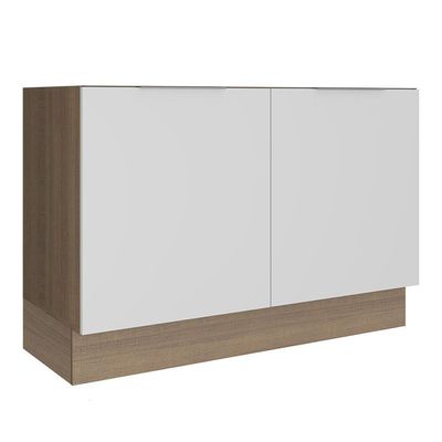 Balcão de Pia Stella 2 Portas Rustic/branco Madesa
