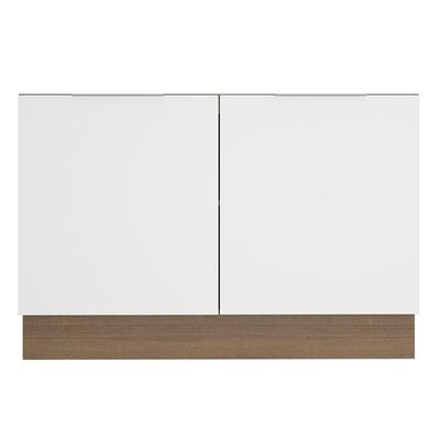 Balcão de Pia Stella 2 Portas Rustic/branco Madesa
