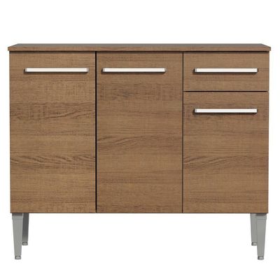 Balcão de Pia Emilly 3 Portas 1 Gaveta Rustic Madesa