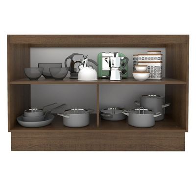 Balcão de Pia Glamy 2 Portas Rustic e Branco Madesa