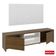 RackRustic e Painel para TV Metz Branco Madesa