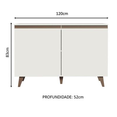 Balcão de Pia Reims 2 Portas Branco Madesa