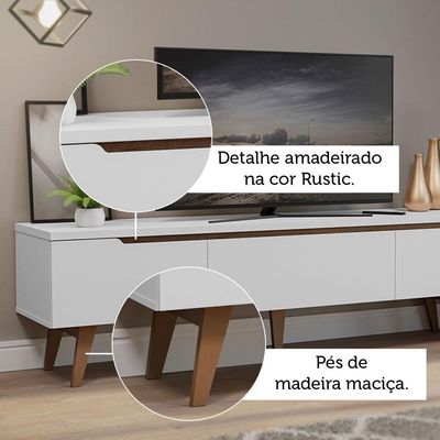 Rack para TV até 75 Polegadas Reims 2 Portas 1 Gaveta Madesa