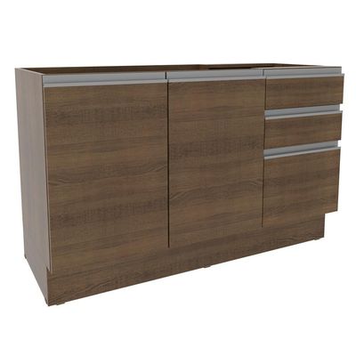 Balcão de Pia Glamy Rustic 2 Portas 3 Gavetas Madesa
