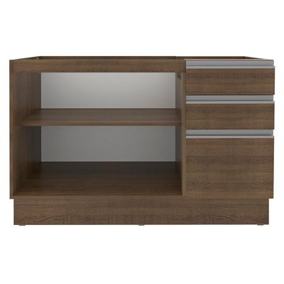Balcão de Pia Glamy Rustic 2 Portas 3 Gavetas Madesa