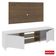 Rack Metz Branco e Painel para TV Rustic Madesa