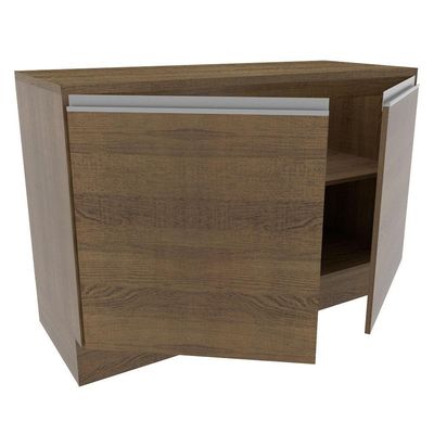 Balcão de Pia Madesa Glamy 120Cm 2 Portas com Tampo Rustic