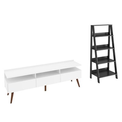 Rack Para Tv Até 65 Polegadas Madesa Londres Estante Escada