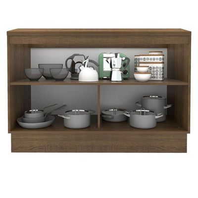 Balcão de Pia Madesa Glamy 120Cm 2 Portas com Tampo Rustic