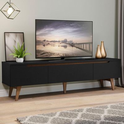 Rack para TV Reims com Pés Palito Preto Madesa