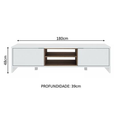 Rack para TV Metz Branco 180cm Madesa