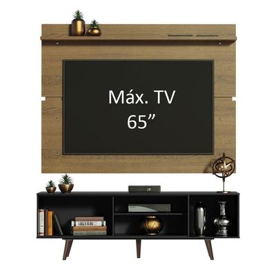 Rack Madesa Dubai e Painel para Tv até 65 Polegadas com Pés