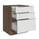 Balcão 60 Cm 3 Gavetas (sem Tampo) Rustic/Branco Veludo