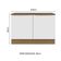 Balcão De Pia 120Cm 2PTS Rustic/Branco Veludo Lux Madesa