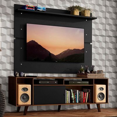 Rack Madesa Cancun com Pés e Painel para Tv Até 65 Polegadas