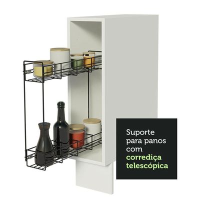 Balcão Porta-temperos Lux, Glamy e Stella 20 X 60cm Branco