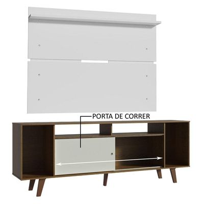 Rack Madesa Cancun com Pés e Painel para Tv Até 65 Polegadas