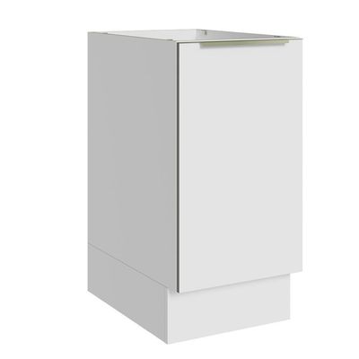 Balcão 40 Cm 1 Porta (sem Tampo) Branco/Branco Veludo