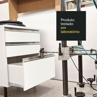 Cozinha Topazio com Armário Balcão Tampo Branco Madesa