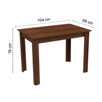 Mesa Retangular Rustic Tampo de Madeira Madesa 5258