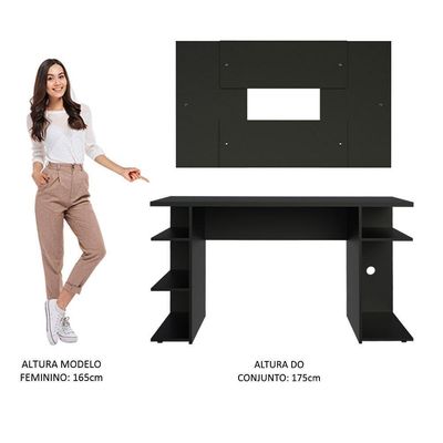 Mesa Para Computador Gamer e Painel Até 58 Madesa - Preto
