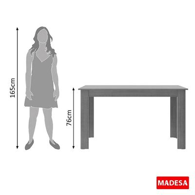 Mesa Rustic com Tampo de Madeira Madesa 5231